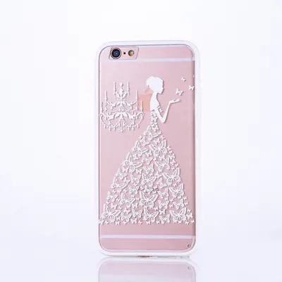 Produktbild von Handy Hülle Mandala für Samsung Galaxy S6 Edge Design Case Schutzhülle Motiv Schmetterling Frau Cover Tasche Bumper Weiß