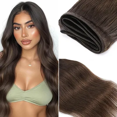 Image de Solidchoice - Extensions tressées à double implantation, fabriquées à partir de cheveux naturels