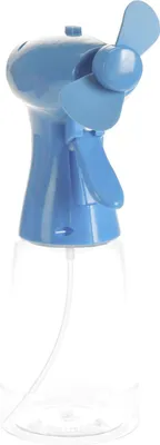 Produktbild von Wassersprühventilator Miniventilator mit Wasserzerstäuber Handventilator Feinzerstäuber Sprühflasche Zerstäuber Sprühgerät Sprühventilator Erfrischungsventilator Wassernebler, Farbe:blau