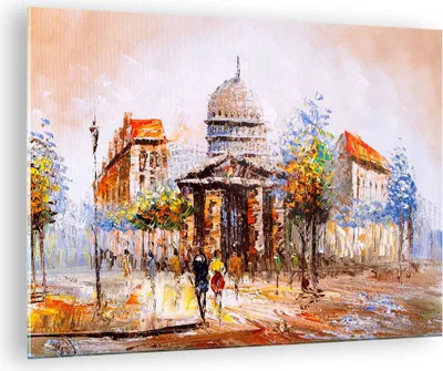 Produktbild von Bilder auf glas - Farbe Architektur Eiffle Turm - 70x50cm - Glasbilder - Wandbilder - Kunstdruck - zum Aufhängen bereit - Wanddekoration aus Glas - Glas Bilder - Wandbild auf Glas - GAA70x50-2881
