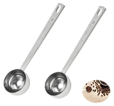 Maatlepelset 2er-Pack 15 ml Edelstahl Kaffeedosierlöffel