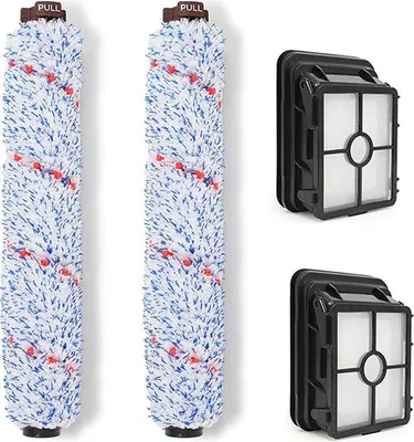 Produktbild von Zubehör für Bissell Crosswave 3-in-1, 2 Stück Ersatzfilter und 2 Stück Multiflächen-Bürstenrolle Haustier für Bissell CrossWave 1866 1785 2052 1713 2225N Staubsauger