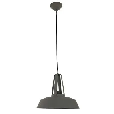 Produktbild von Steinhauer Pendelleuchte Eden 1-flammig Grau Matt 42x42cm