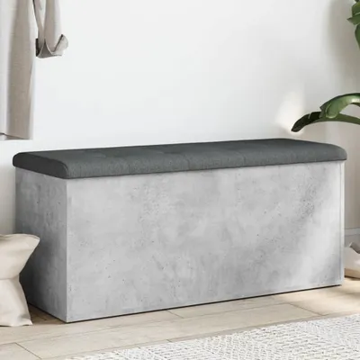 Produktbild von CLORIS Sitzhocker Sitzbank mit Stauraum Betongrau 102x42x45 cm Holzwerkstoff, 23,95 kg
