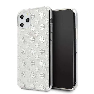Produktbild von Guess 4G Peony Glitter - Hülle für iPhone 11 Pro (Silber)