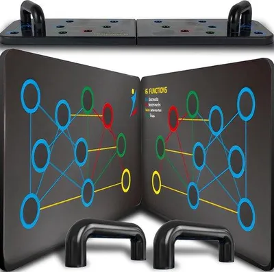 Produktbild von Famanu Push-Up Board 13-in-1 - Faltbar und tragbar mit 2 Push-Up-Griffen