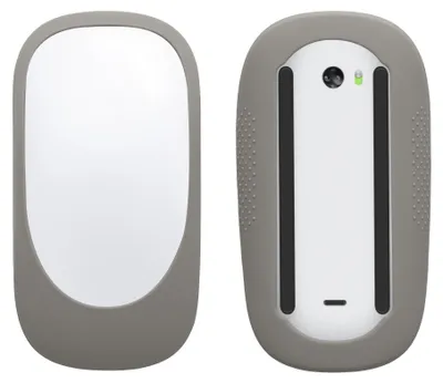 Produktbild von kwmobile Silikon Schutzhülle kompatibel mit Apple Magic Mouse 1 / 2 Hülle - Rutschfestes PC Maus Cover aus softem Silikon - Grau