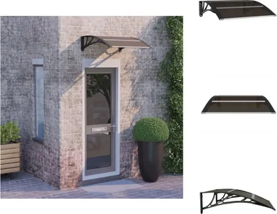 Obrázek produktu pro vidaXL Dveřní stříška černá 80x80 cm polykarbonát - Markýzy