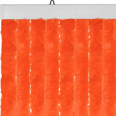 Produktbild von Moritz Flauschvorhang aus Chenille 90 x 220 cm orange Türvorhang als Fliegenschutz Insektenschutz für Camping Wohnwagen