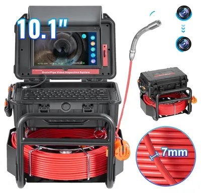 Produktbild von VEVOR Abwasserkamera Rohrinspektionskamera mit 512hz Sonde 22,9 cm 720p Bildschirm 50,3m, 50 m-a