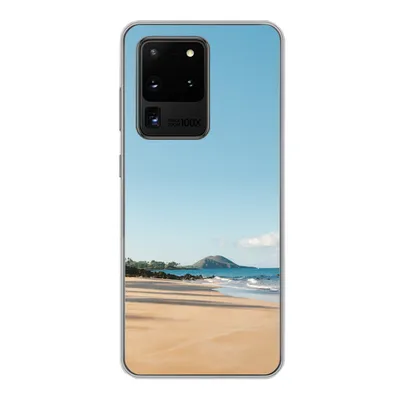 Produktbild von MuchoWow® Handyhülle Schutzhülle Hülle für Samsung Galaxy S20 Ultra Strand - Sommer - Palmen Silikon Softcase Handy Hülle - Karteninhaber