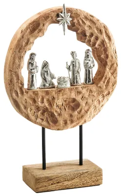 Produktbild von Kobolo Dekofigur Weihnachtsdeko KRIPPENZAUBER aus Holz Metall