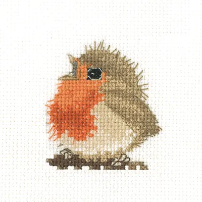 Obrázek produktu pro Heritage cross stitch set Aida "Rowan Robin (A)", počítaný vzor, SHRO1664-A, 6x6,5cm