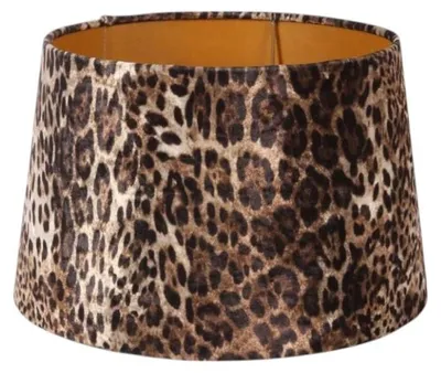 Immagine prodotto di Lampada a paralume, diametro 30 cm, motivo leopardo, colore marrone, realizzata in tessuto
