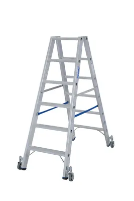 Produktbild von krause Aluminium-Doppelleiter STABILO fahrbar 2,95 m