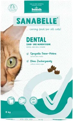 Produktbild von Bosch Sanabelle Dental Katzenfutter Alleinfuttermittel für ausgewachsene Katzen 8 kg