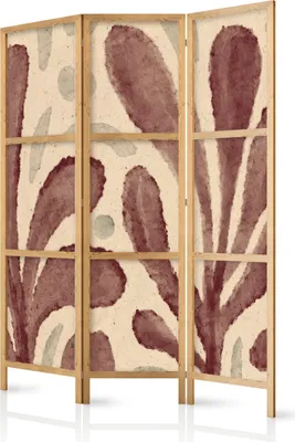 Obrázek produktu pro Japonský paraván Abstractions 135x172 cm 3-dílný béžový