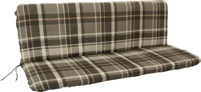 Produktbild von DEGAMO Gartenbankauflage Bankfulage Sitzauflage SEATTLE für Bank 3-sitzer 140x88cm, grau/beige kariert