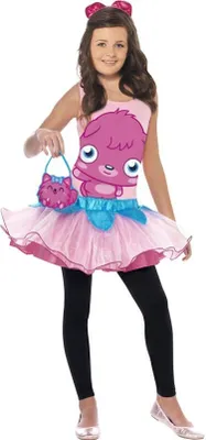 Produktbild von Moshi Monsters Poppet Kostüm, Rosa, mit Ballettröckchen-Kleid, Stirnband und Tasche, Größe:M