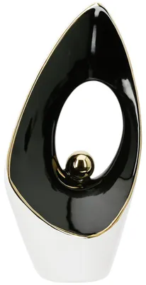 Image de Gilde, objet de décoration, "Inside", céramique, blanc, lot de 2, L. 10 cm, l. 16 cm, H. 28 cm. Référence : 58425. Code EAN : 4063387584255