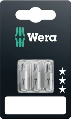 Produktbild von Wera 05073307001, 3 Stück(e), Phillips, 1/4", PH 1, PH 2, PH 3, Sichtverpackung, Tschechische Republik