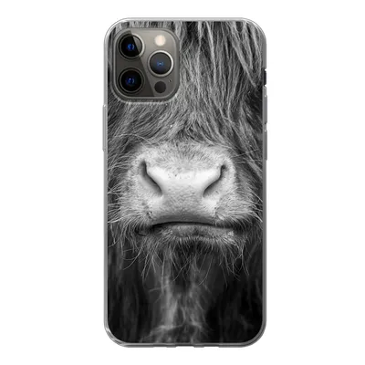 Produktbild von MuchoWow® Handyhülle Schutzhülle Hülle für iPhone 12 Pro Schottischer Highlander - Haare - Tiere Silikon Softcase Handy Hülle - Abdeckung