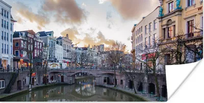 Produktbild von MuchoWow® Poster Utrecht - Winter - Wasser 120x60 cm - Bild