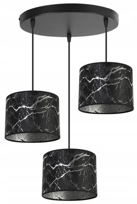Immagine prodotto di Lampada a sospensione, lampadario, paralume, motivo argentato