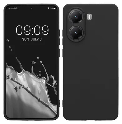 Produktbild von kwmobile Handyhülle für Xiaomi Poco X7 Pro 5G Hülle - weiches Handy Silikon Case - Schutzhülle Cover - Schwarz matt
