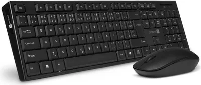 Produktbild von CONNECT IT Combo kabellose schwarze Tastatur + Maus, CZ + SK-Layout (CKM-7500-CS)