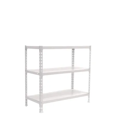 Immagine prodotto di Scaffale per carichi pesanti PROREGAL BABY METAL SHARK | A x L x P 90 x 80 x 40 cm | Portata per ripiano 180 kg | Bianco