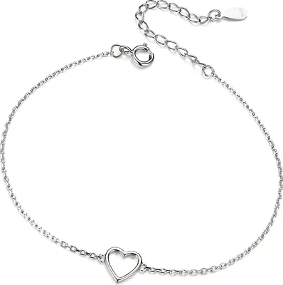Produktbild von Silbernes Damenarmband, durchbrochenes Herz, 925er Sterlingsilber, Trusky