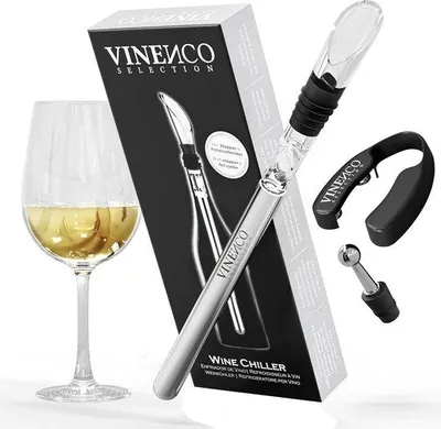 Produktbild von Weinaccessoires Edelstahl 3in1 Flessenkoeler Set
