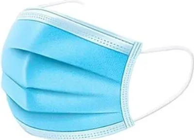 Produktbild von Einweg-3-lagige blaue Mundschutzmasken, 50 Stück – hygienisch und atmungsaktiv