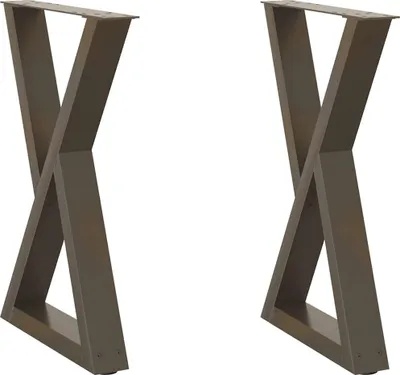 Zdjęcie produktu dla vidaXL Nogi do stołu jadalnianego 2 szt. naturalna stal 60x(72-73,3) cm stal