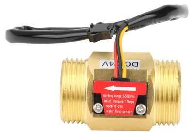 Imagen del producto de YFB10: Interruptor de caudal Hall, conexión G1, sensor de flujo de agua, contador de turbina, 24V DC, 250 L/MIN