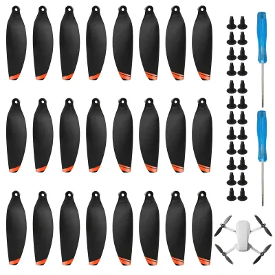 24 Propeller für DJI Mini 4K/2 SE/2/SE, leise, orange Spitzen