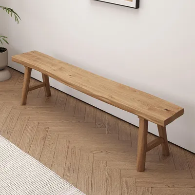 Zdjęcie produktu dla Ławka do przedpokoju, drewniana ławka, styl rustykalny, ławka do jadalni, ławka do przedpokoju, 180 cm, solidne drewno (ulma)