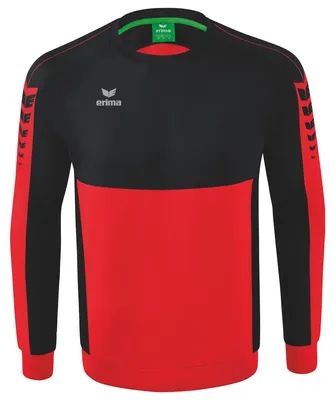 Produktbild von Erima Six Wings Sweatshirt Rot/Schwarz