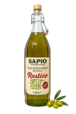 Zdjęcie produktu dla Oliwa z oliwek Extra Virgin SAPIO Rustico niefiltrowana 1L