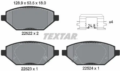Produktbild von TEXTAR Bremsbeläge Satz Vorne für OPEL Karl (C16) 2252201