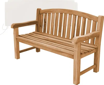 Produktbild von Gartenbank Bari Teak Massivholz XXL extra stark 150 cm Creme