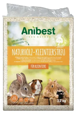 Immagine prodotto di Lettiera per piccoli animali - Trucioli di legno naturale - 3,2 kg - 60 litri - Senza polvere