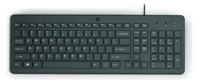 Image de Clavier filaire HP 150, taille standard (100 %), USB, noir