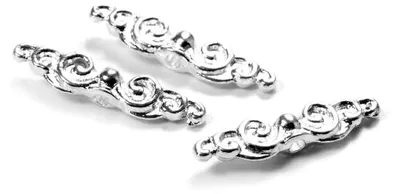 Produktbild von Vintageparts Anhänger Engelsflügel Metalllegierung silberfarben 21 mm, 10 Stück