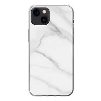 Produktbild von MuchoWow® Handyhülle Schutzhülle Hülle für iPhone 13 Marmor - Strukturiert - Weiß - Grau - Stein - Marmoroptik Silikon Softcase Handy Hülle - Karteninhaber