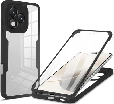 Image de Etui pour Honor 400 Lite, protection complète à 360° avec protecteur d'écran intégré noir