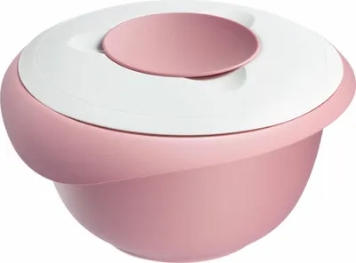Immagine prodotto di Westmark Rührschüssel mit zweigeteiltem Deckel, 2,5 l, rosa/weiß, 3153227P