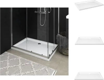 Produktbild von vidaXL Duschtasse ABS Rechteckig Weiß 80x110 cm - Duschwannen