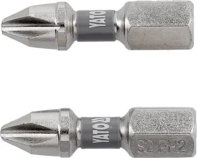Obrázek produktu pro Šroubovací bity PH2, 25 mm, 2 ks, ocel S2, poniklované
